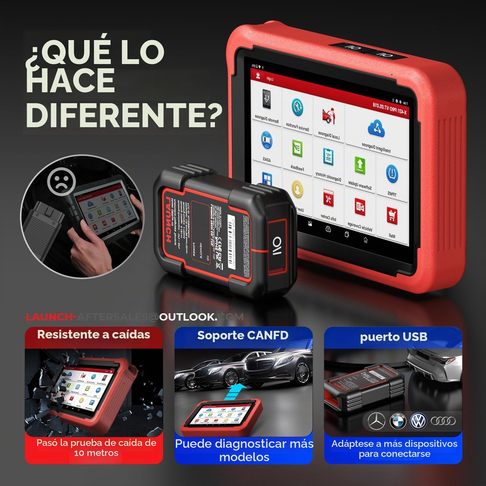 LAUNCH Dispositivo Diagnostico X431 Pros V5.0 OBD2 Aggiornamento 2025, 38+ Funzioni Speciali, Controllo Bidirezionale, Codifica ECU, Servizio IMMO, Personalizzazione, Programmazione Chiavi