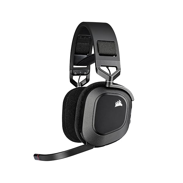 Corsair HS80 RGB Wireless Multiplatform Gaming Headset - Dolby Atmos - Lightweight Comfort Design - Broadcast Quality Microphone - iCUE Compatible - PC, Mac, PS5, PS4 - Black