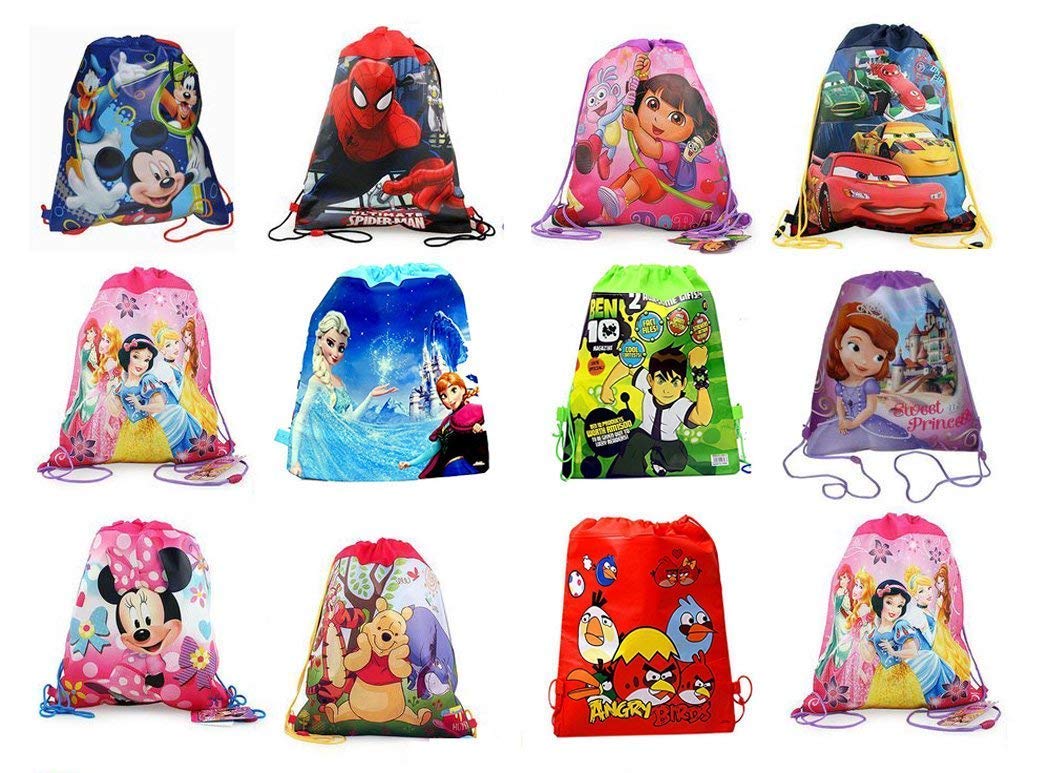 ANG Plastic Cartoon Printed Pithu Dori Bag For Kids Favor|Haversack Bag-Birthday Party Return Gift (Pack Of 12, Haversack Bag),Assorted (B0C8ZJJ54T) Amazon Price History, Amazon Price Tracker