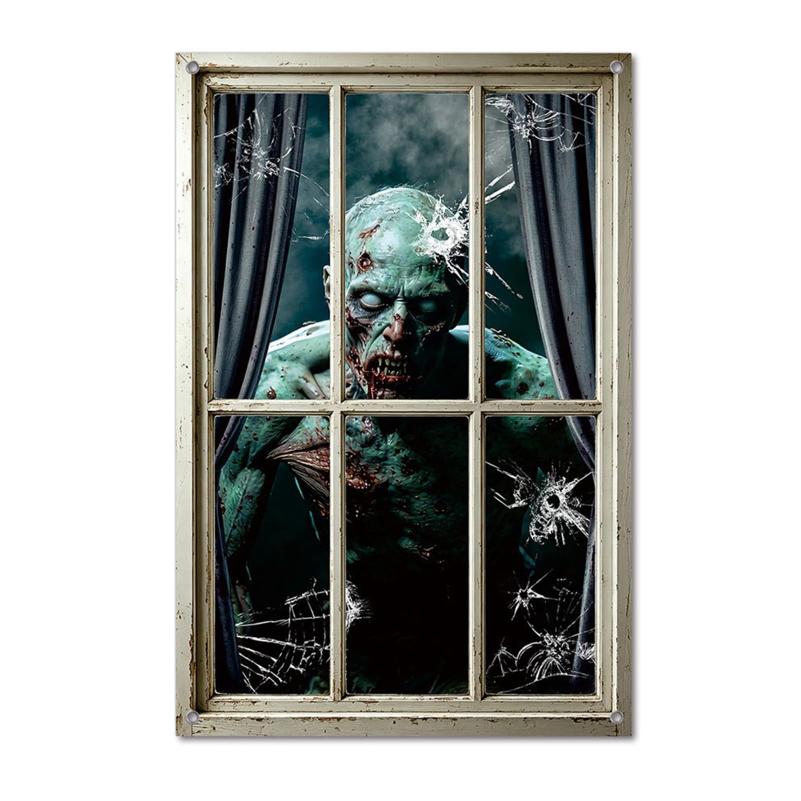Halloween Decorations Window Stickers, Skeleton and Ghost Window Decals, Decorative Halloween Party Decor for Home Wall Windows Glass, Festive Atmosphere Party Decoration H