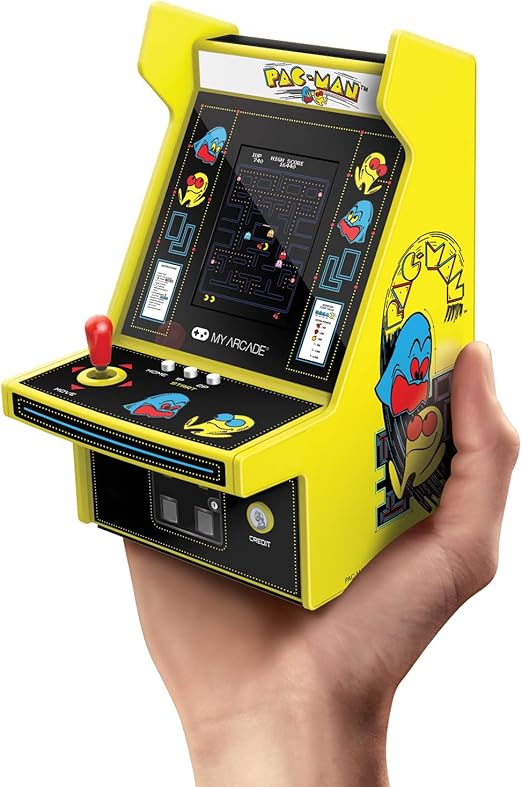 My Arcade Pac-Man Micro Player Pro: 6.75" Handheld Retro Mini Arcade, Arcade Classics Video Game Collectible
