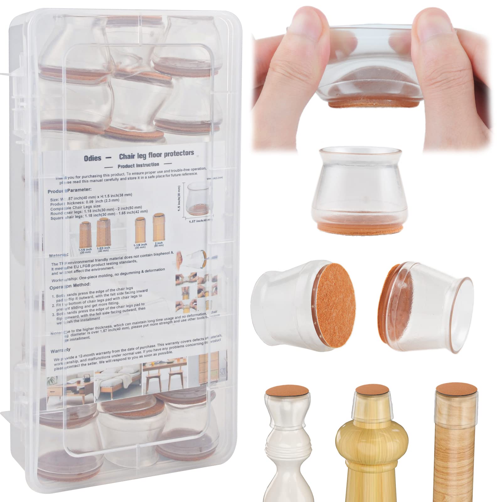 Buy Silicone Chair Leg Floor Protectors, 2022 Upgraded Furniture Pads