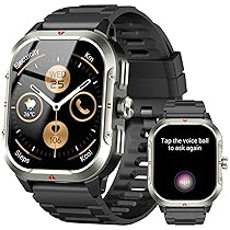 GPS Smartwatch Uomo Donna, 2.06″ HD Orologio Smartwatch con Chiamate Bluetooth, Cardiofrequenzimetroi, Sonno, SpO2, Contapass, 100+ Sportive Smart Watch, IP68 Impermeabil Fitness Tracker per iOS Android