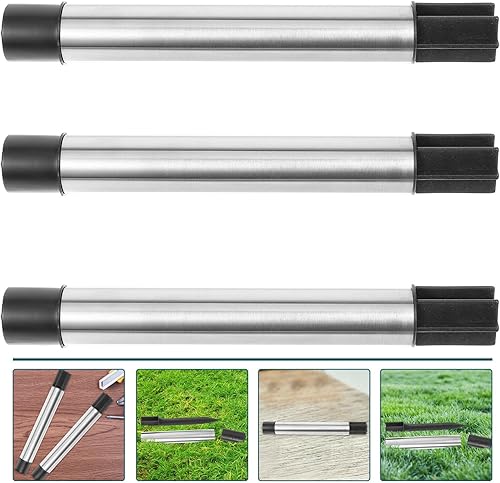 Miniatura 8 de Kit de extensión de poste y juntas, conector de metal con estaca de luces solares, estacas de repuesto para exteriores, lámparas de patio, tubo de