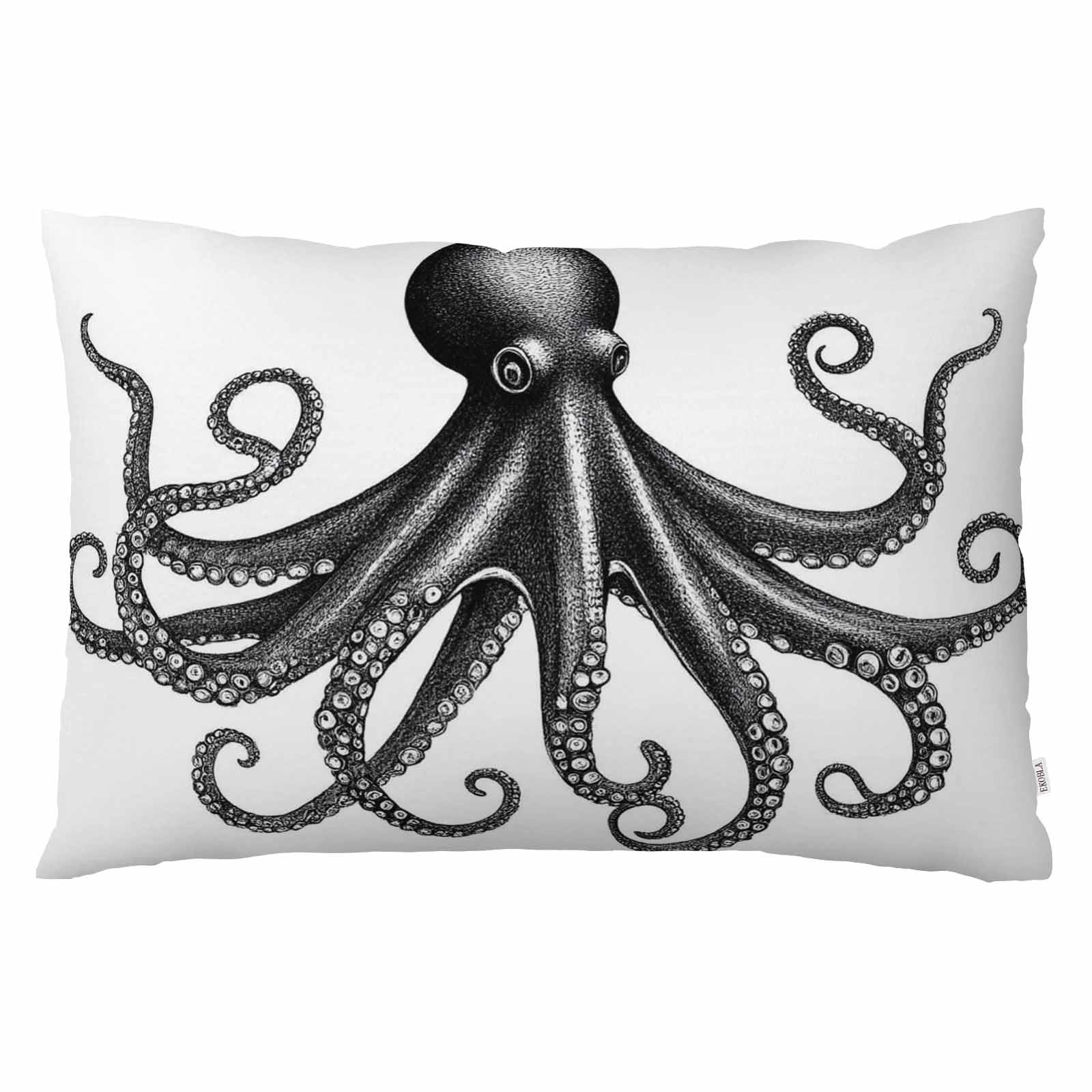 Amazon.com: EKOBLA Throw Pillow Cover Octopus Vintage Nautical