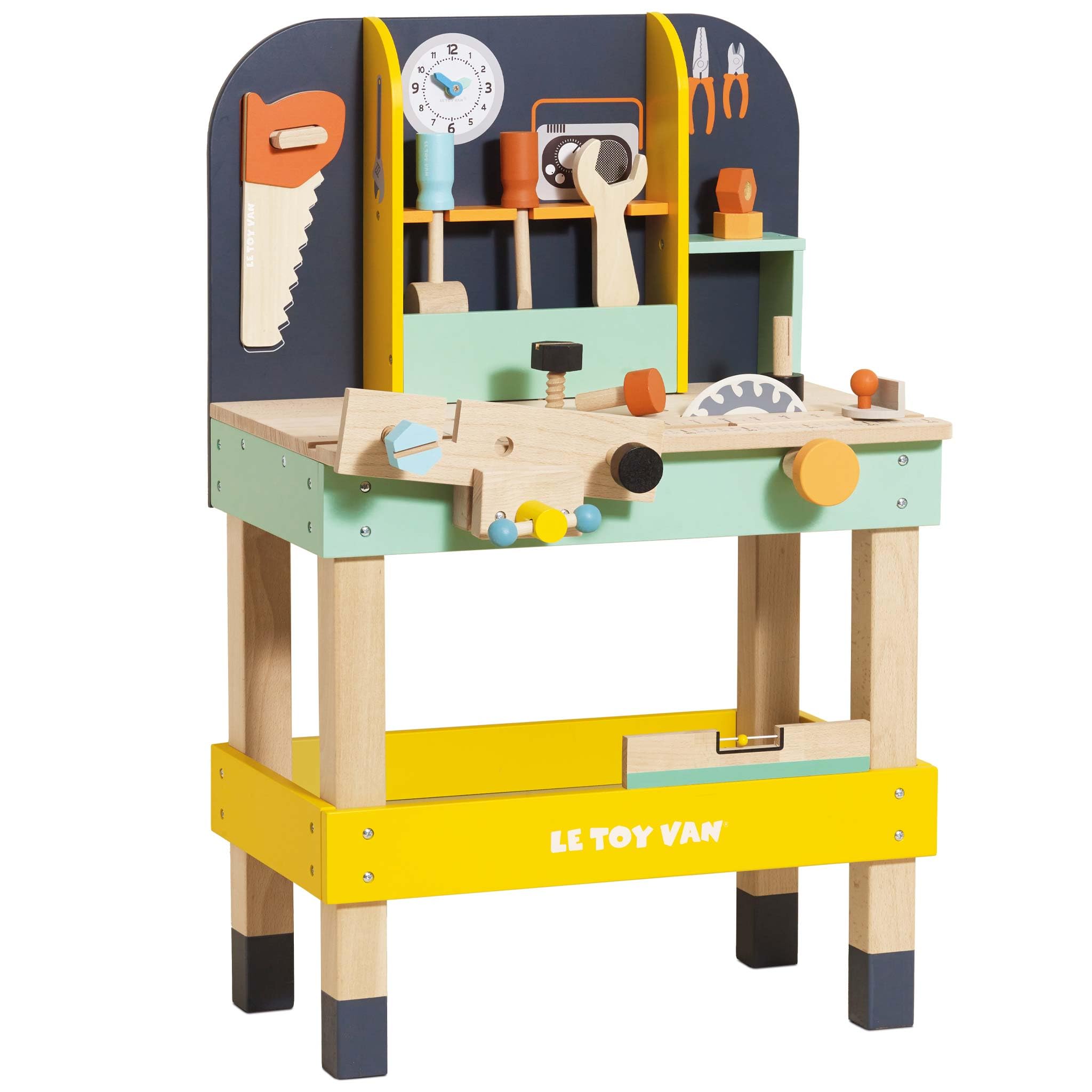 Le Toy Van - Cars & Construction Educational Alex's Wooden Work Bench Set For Role Play | Pretend Play Wooden Tools - Suitable For 3 Year Olds+