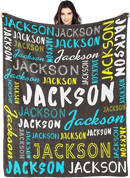 Personalized Name Blanket Customized Baby Blankets for Girls Boys Adults Monogrammed Blankets and Throws Christmas Birthday Mothers Fathers Valentines Day Gift