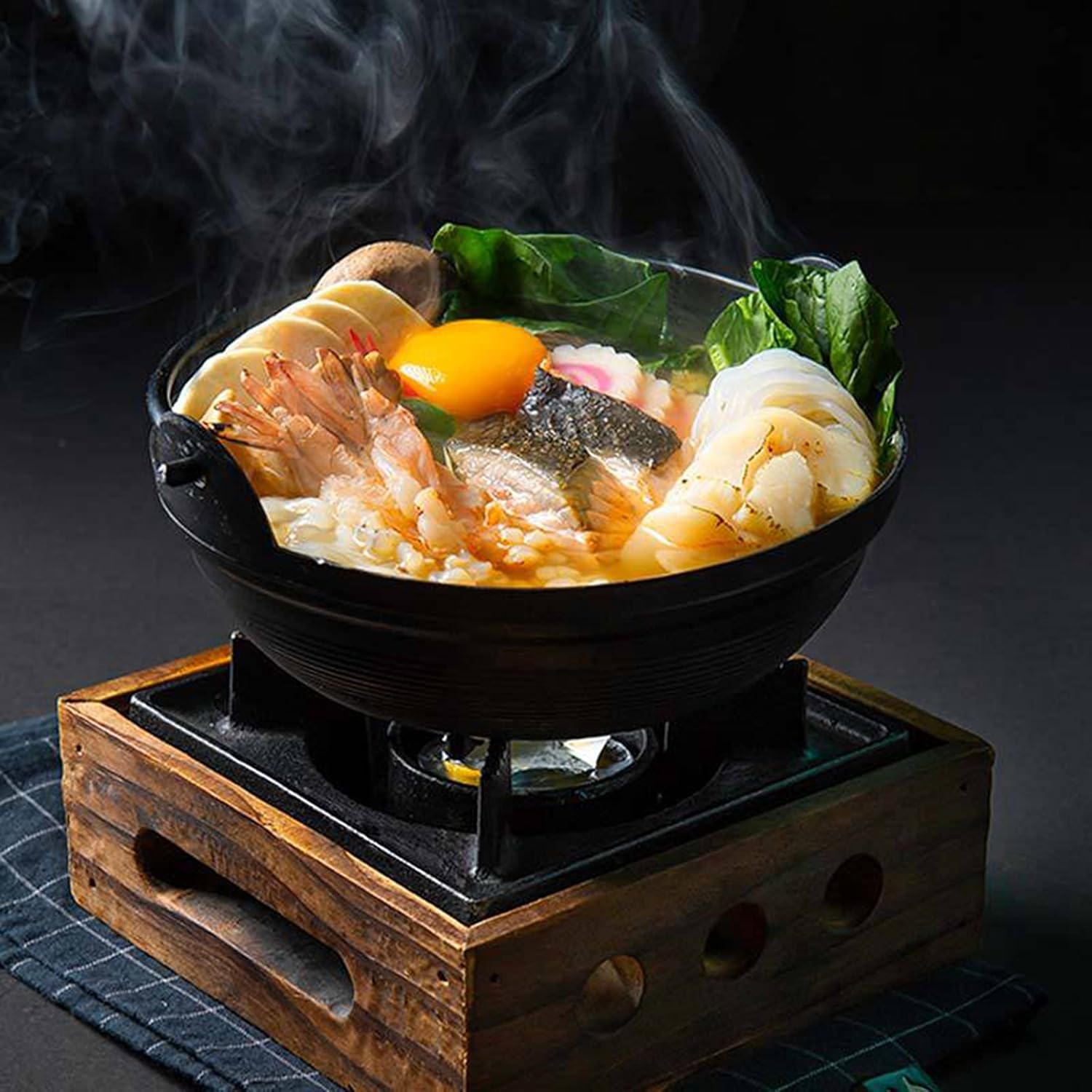 ストウブ(STAUB) 「 ワナベ ブラック M 18CM 」 両手 鋳物 ホーロー 鍋