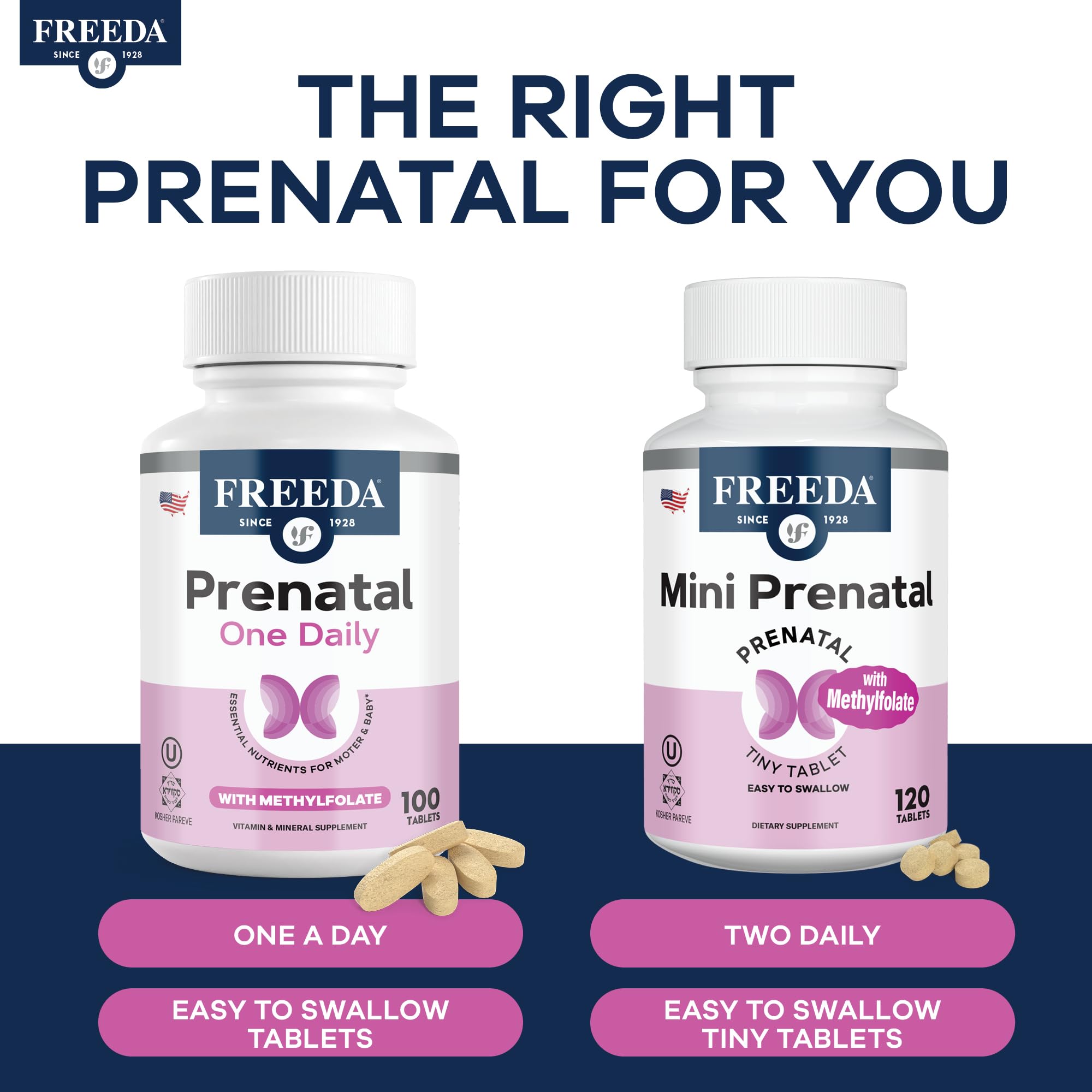 FREEDA Prenatal Vitamins for Pregnant Women – 100 Tablets — Amazon image 7