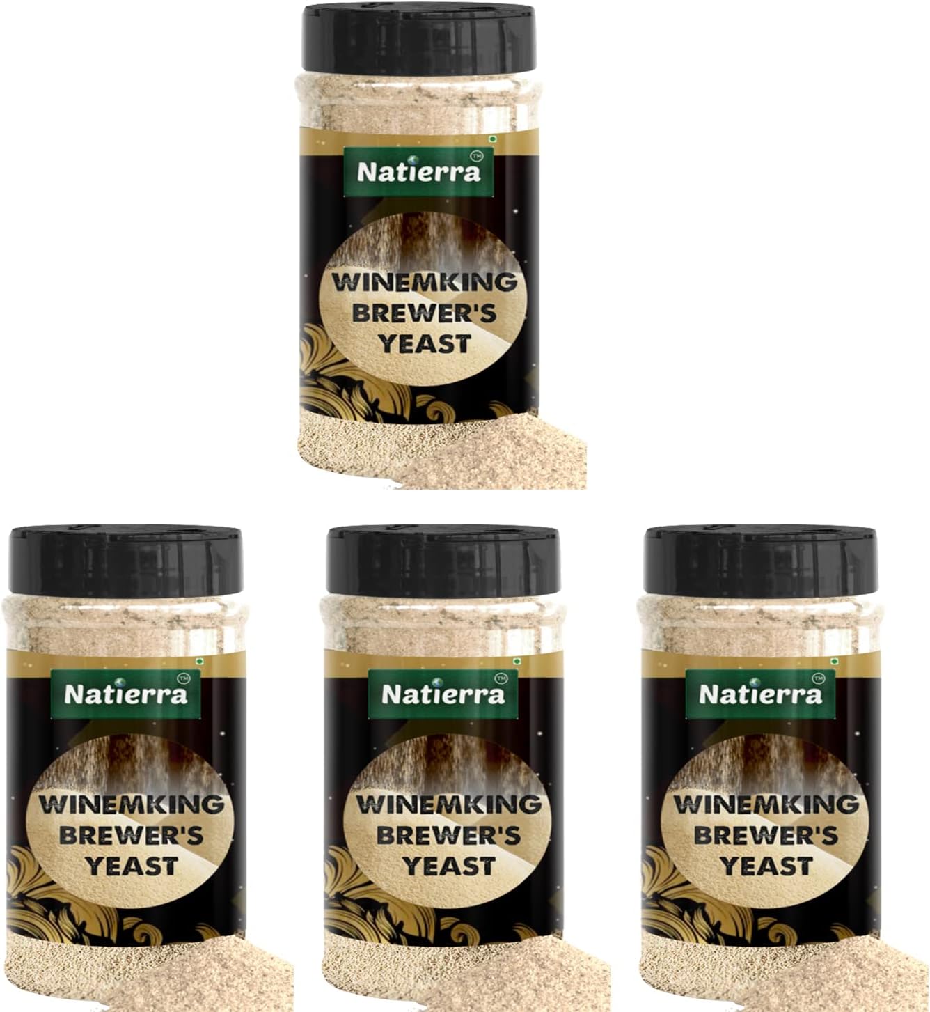 Natierra Baker's Active Dry Yeast 75 Grams | Perfect for Bread, Pizza Dough, Cakes & More | Instant Dry Yeast (100gX4)