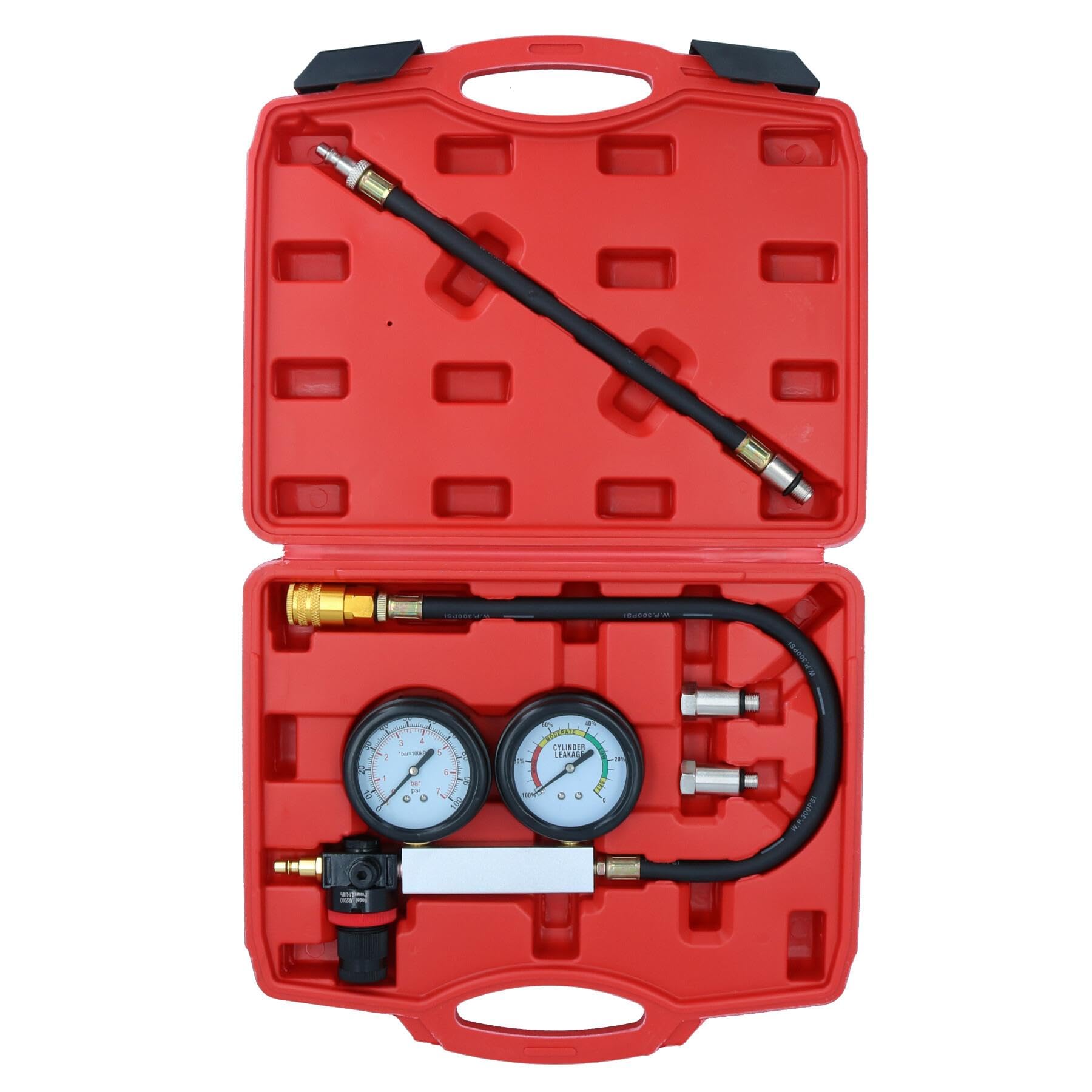 AB Tools-US Pro Detector de Fugas de Cilindros/comprobador de Fugas de compresión en los Motores Gasolina juego270