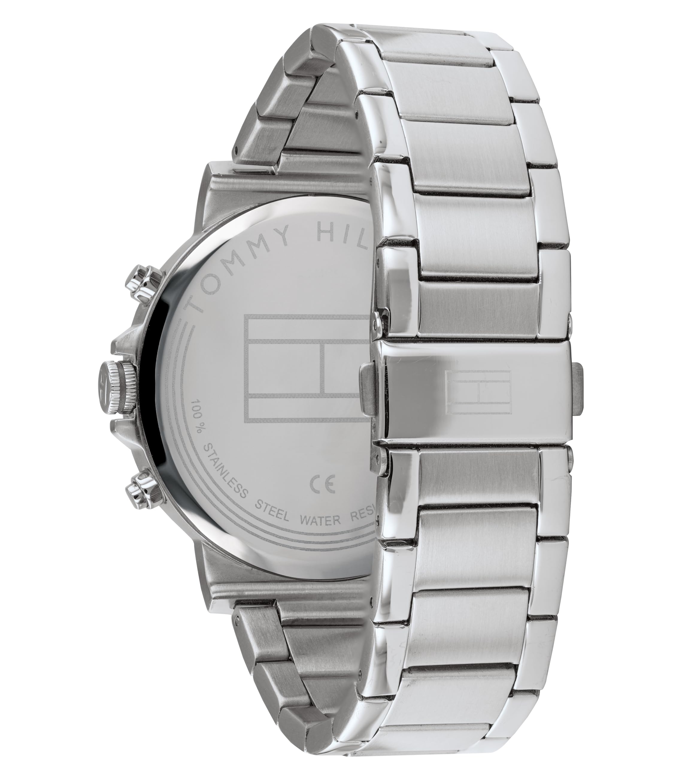 Tommy Hilfiger Herren 46mm Analog Multifunktions-Quarzuhr - 3 Hilfszifferblätter, Edelstahl- oder Lederarmband, 5 ATM Wasserdicht