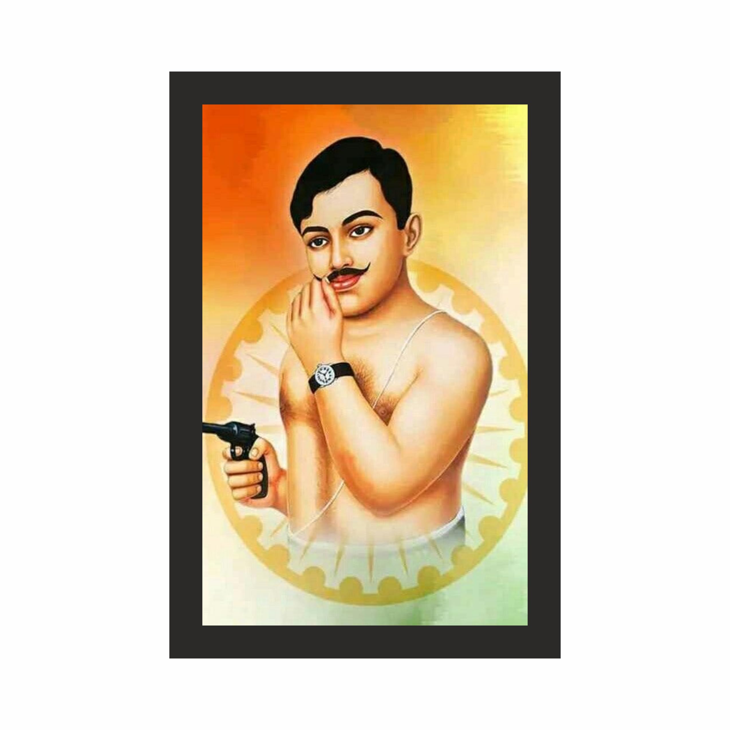 Saffron Revolutionary Youth Wall Art – view 3