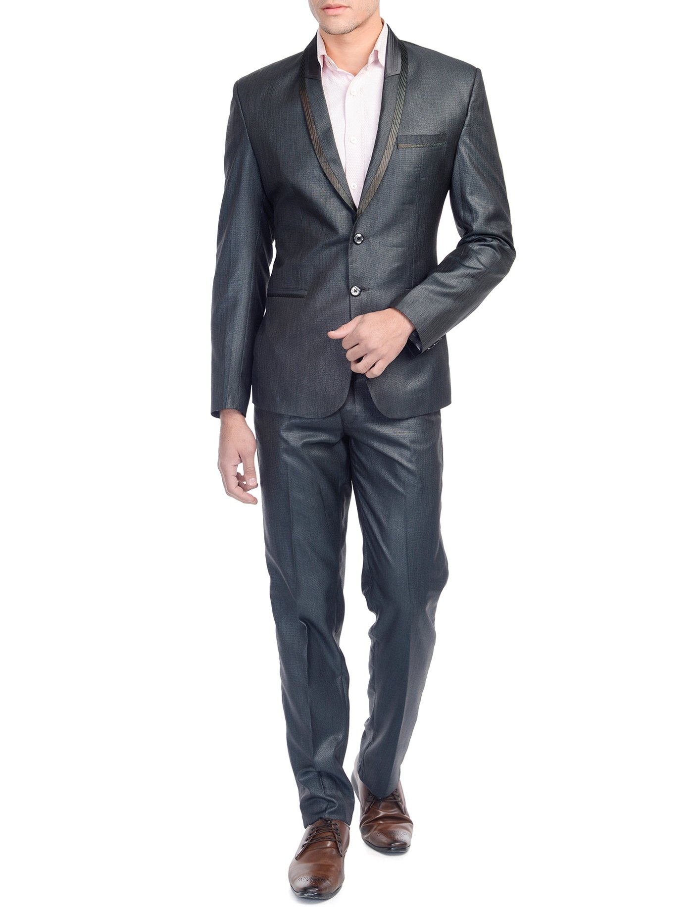 wintage Men's Poly Viscose Two Buttoned Notched Lapel Festive and Casual Suit- Three Colors Available-picture-18