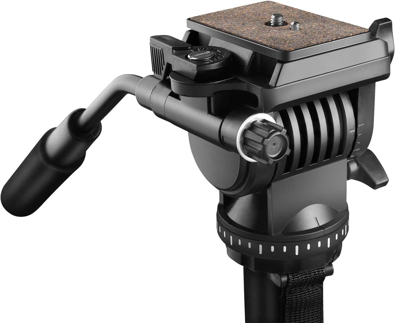DVH 001 Video Fluid Head | Lightweight with Flat Base | Supports Multiple Tripods & Monopods (Load Capacity-5 Kgs) (DVH-001)