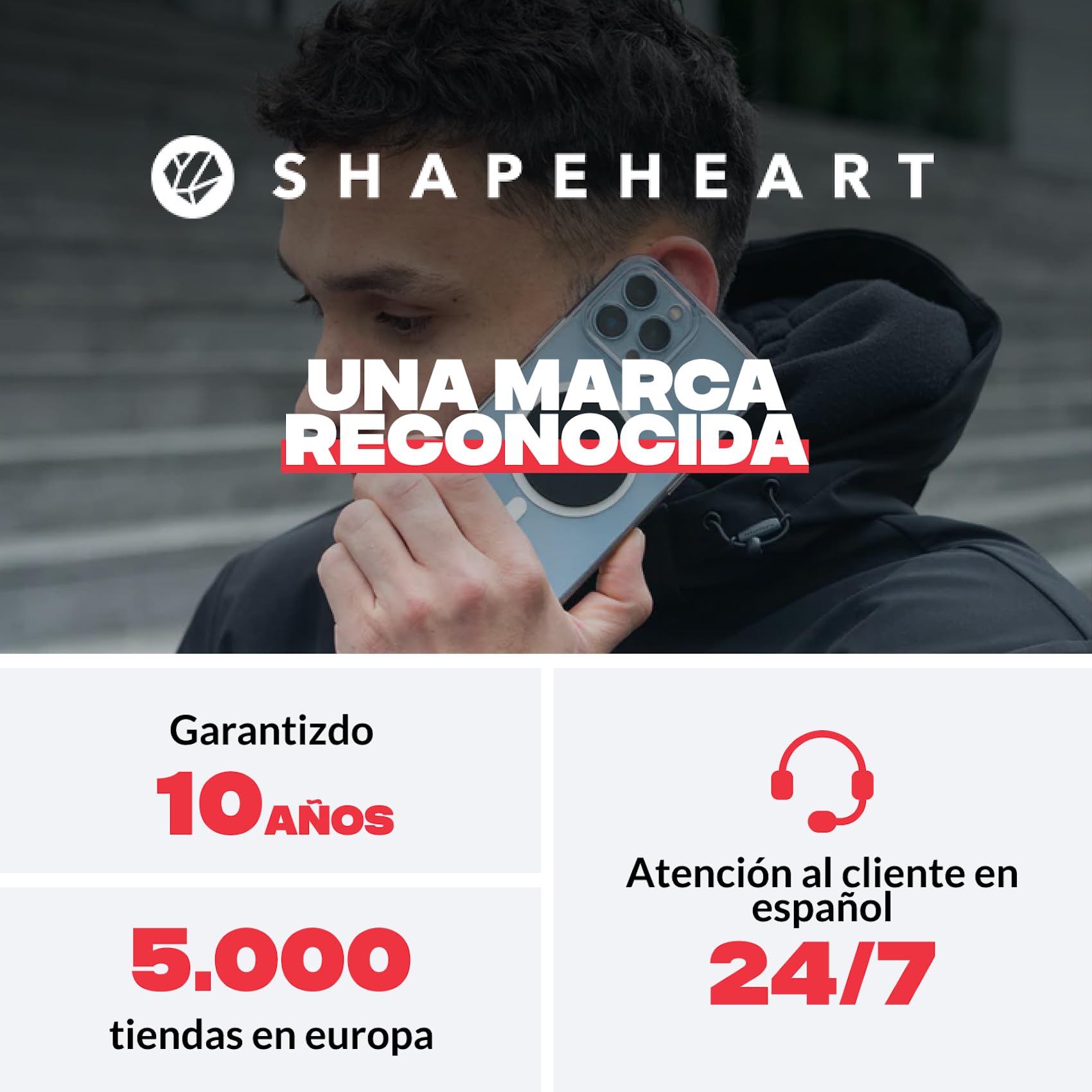Shapeheart Soporte Móvil Bicicleta Pro con Funda Magnética | Para todos los móviles | Fijación al manillar 22–32 mm | GPS MTB y e-bike | Se fija y retira con una mano | Antivibración