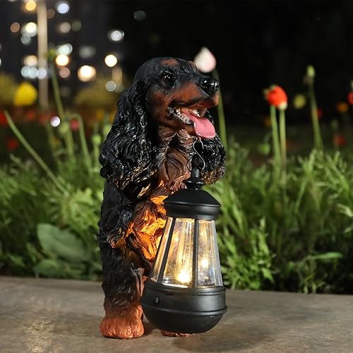 Miniatura 7 de Estatuas de perro de jardín para decoración al aire libre, estatua de cachorro de bienvenida, decoración de jardín, figura de cachorro al aire libre