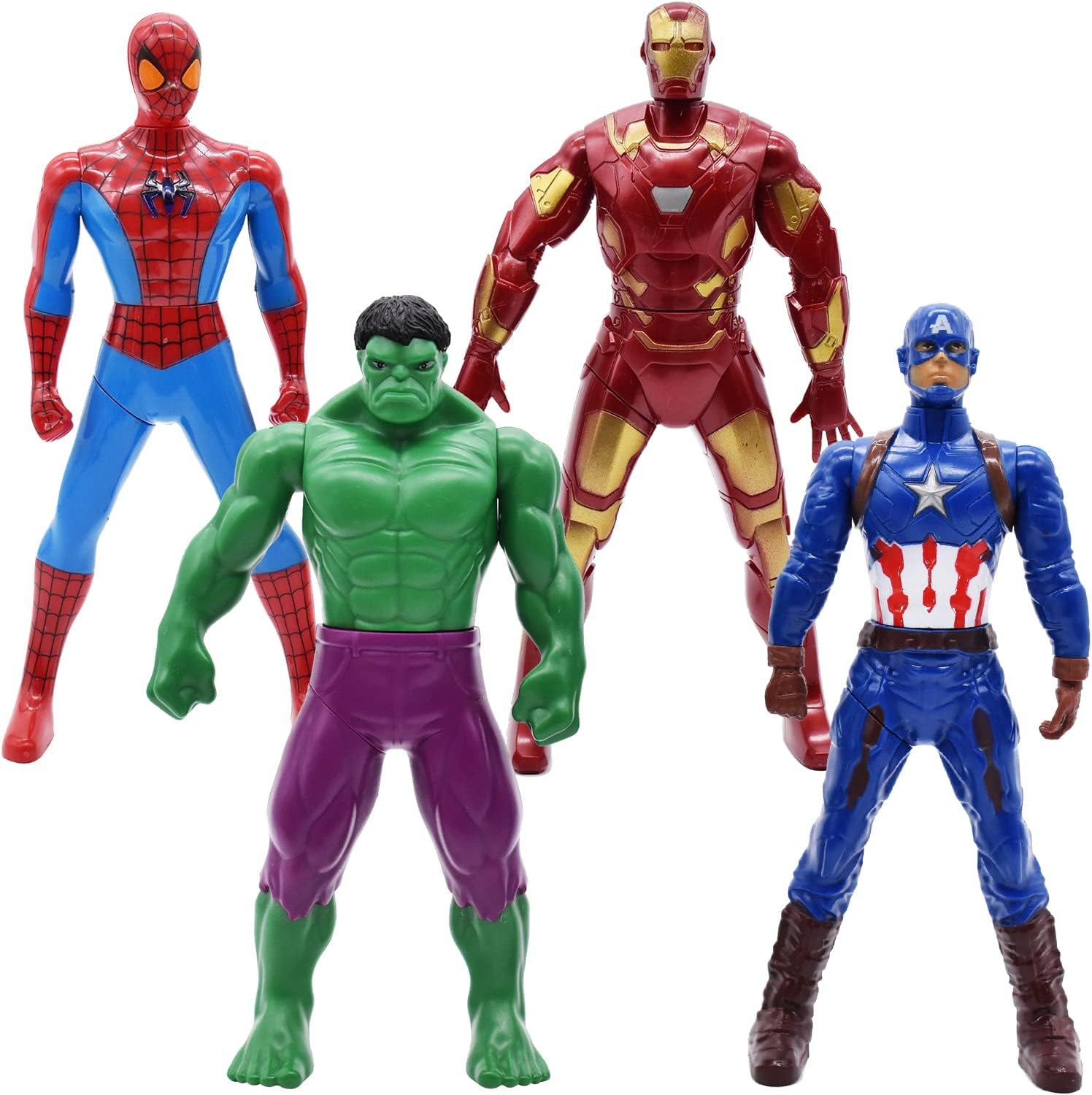 Decoración para tartas de Los Vengadores 4pcs coración De Pastel De Superhéroes Cake Topper Pequeñas de para Niños Marvel Decoraciones de Cumpleaños Fiesta Suministros