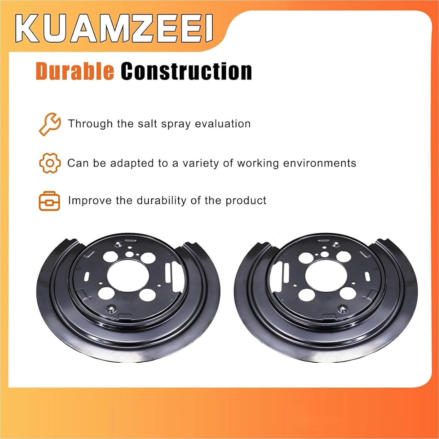 924-235 2Pcs Rear Brake Dust Shield Backing Plate For Ram Models 1500 2015-2018 For Ram Models 1500 Classic 2019-2021 Replaces#4779823AC