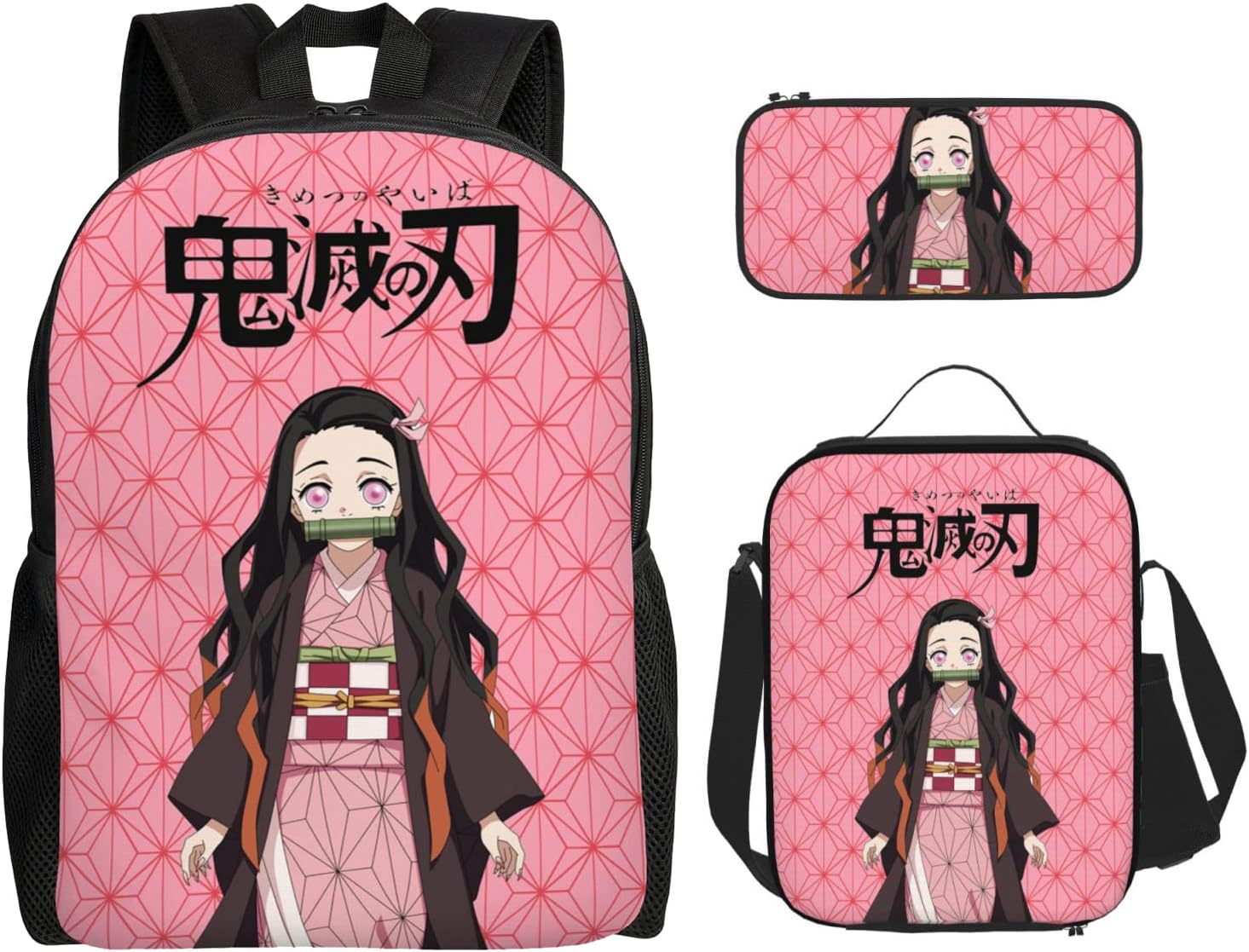 Kugahus Anime Backpacks Set,Cartoon Laptop Backpacks Teens