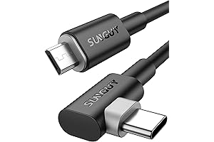Short Angled USB C to Micro USB OTG Cable for Android Devices