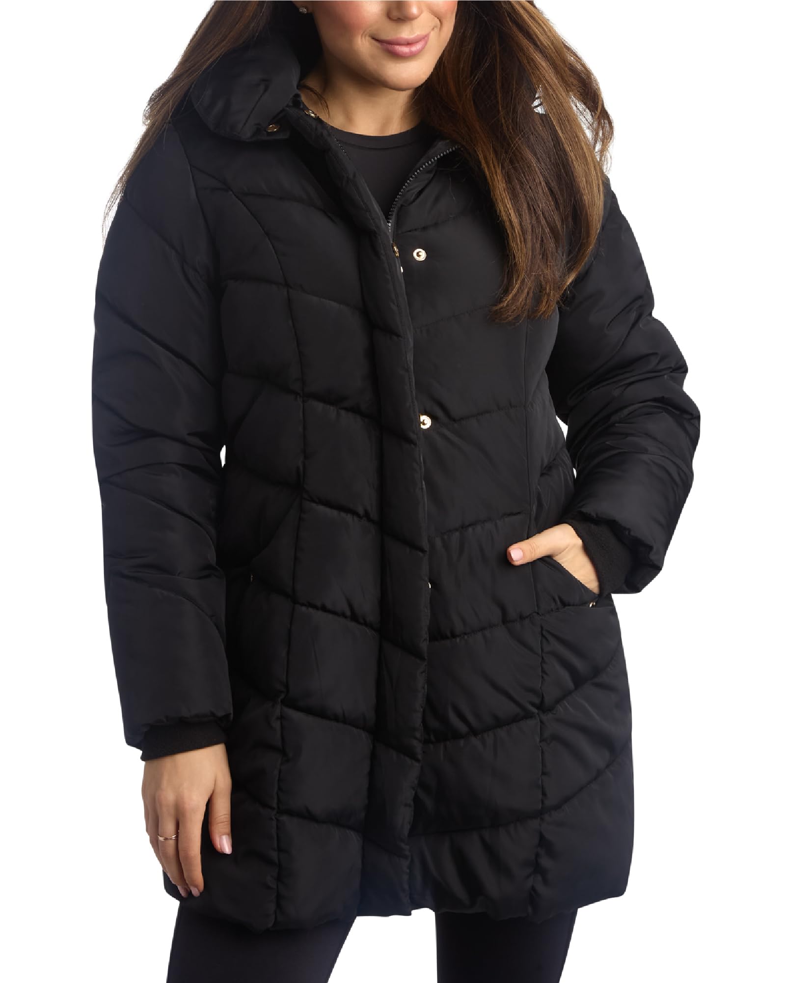 Womens Long Puffer Coat - Heavyweight Insulated Fall Winter Jackets for Women Windproof Long Length Bubble Parka