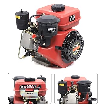 Amazon | ディーゼルエンジン 手動始動 単気筒エンジン 196CC