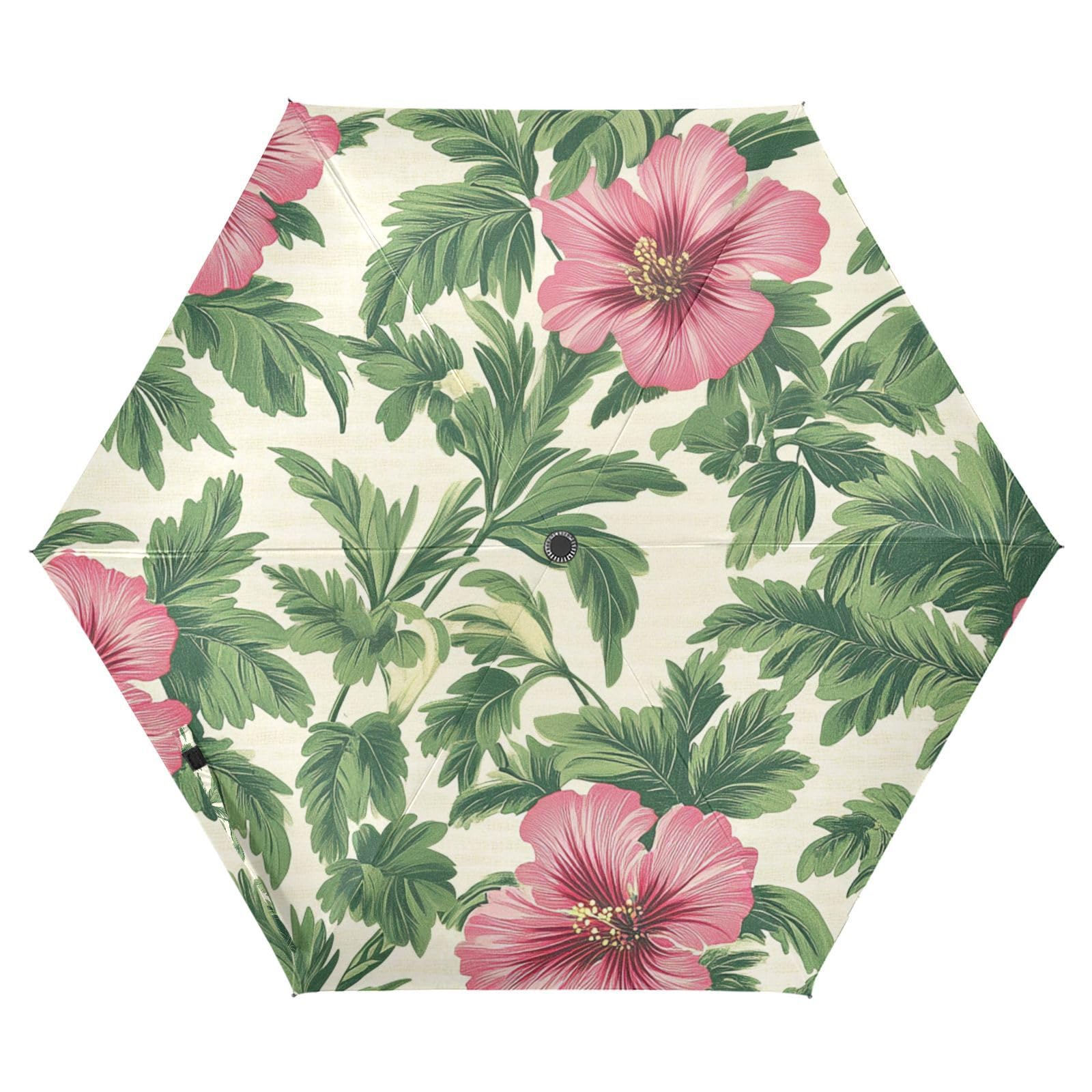 EtherSpher Tropical Flowers Red duty umbrella 39 Inch wind and rain protection auto open close Golf Umbrellas for heavy rain wind Outdoor Defence Accessories paraguas para lluvia y viento