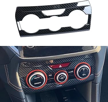 for Subaru Interior Console Dashboard Panel Air Condition Cover Trim for Subaru Crosstrek Impreza Sport Limited Premium Hybrid 2018 2019 2020 2021 2022 2023, Carbon Fiber Grain