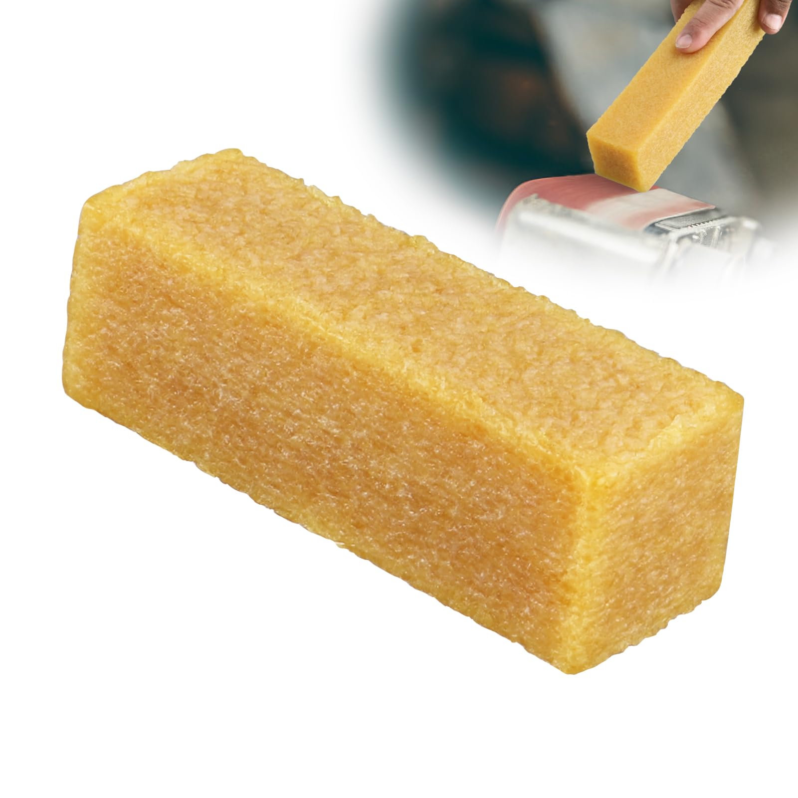 Cleaning Eraser Stick 35 x 35 x 107 mm Sanding Belt Cleaner for Cleaning Sanding Belts Sanding Discs, Yellow, 35x35x107mm