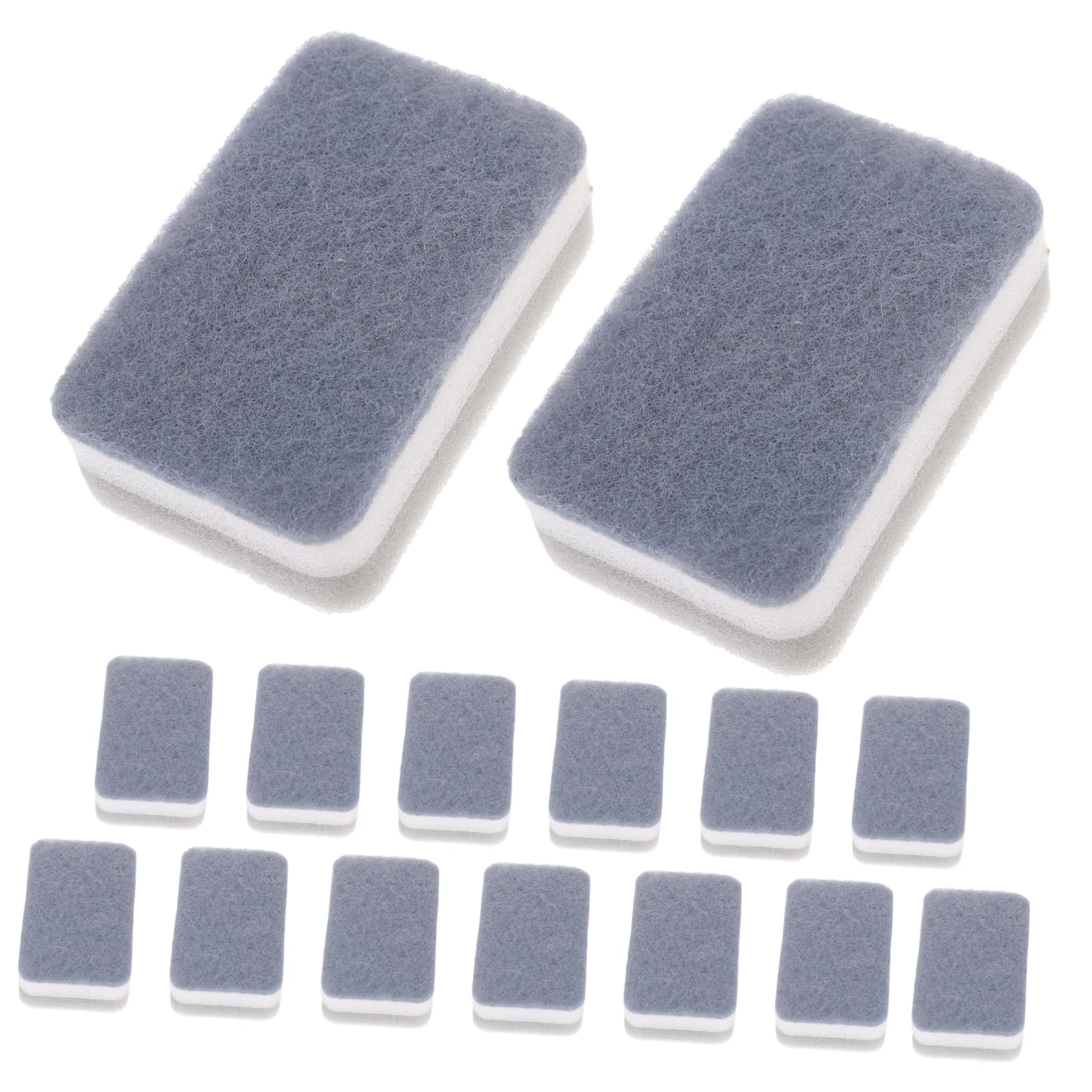 HEALEEP Kitchen Dish Scouring Pads 15pcs Yellow Sponge Pads Strong Absorption for Dishwashing