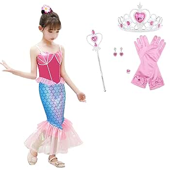 Amazon.co.jp: MISOAMISO 子供 プリンセスドレス 人魚姫 リトル