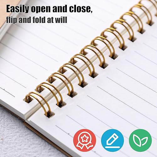 Miniatura 5 de Koogel 4 cuadernos pequeños en espiral, de 4.5 x 5.7 pulgadas, minilíneas de bolsillo con rayas universitarias, cuadernos de tapa dura, cuadernos