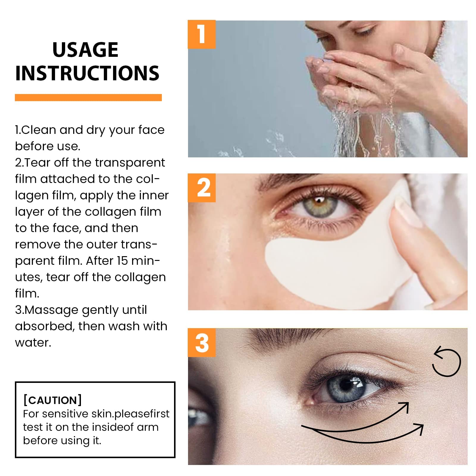 DERMANCE Korea Highprime Collagen Soluble Film, Lighten Dark Circles and Bags Under the Eyes - Image 4