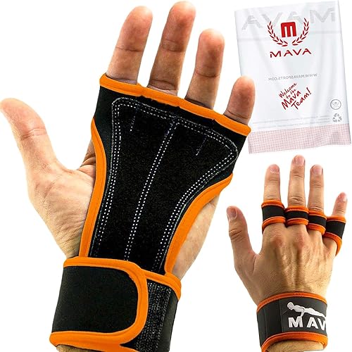 Guantes acolchados de cross training de cuero, con apoyo en la muñeca para tu entrenamiento del día, entrenamiento de gimnasio, levantamiento de