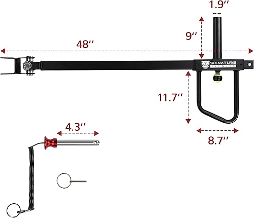 Miniatura 5 de Signature Fitness Brazos de palanca ajustables, nominal de 600 libras por brazo, se adapta a bastidores de 2 x 2 pulgadas, 3 x 2 pulgadas, 3 x 3