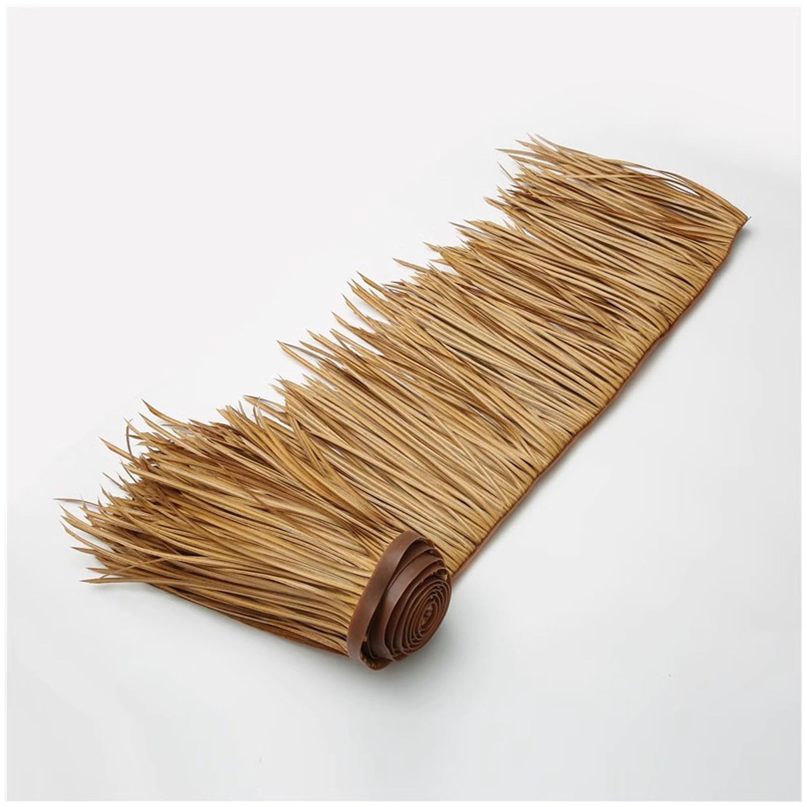Sztuczne rolki słomy palmowej - ognioodporne panele osłonowe Tiki Hut o szerokości 50 cm dostępne w rozmiarach 0,5 x 5 m i 1,6 x 16 ft jasnożółte - idealne do dekoracji na zewnątrz.