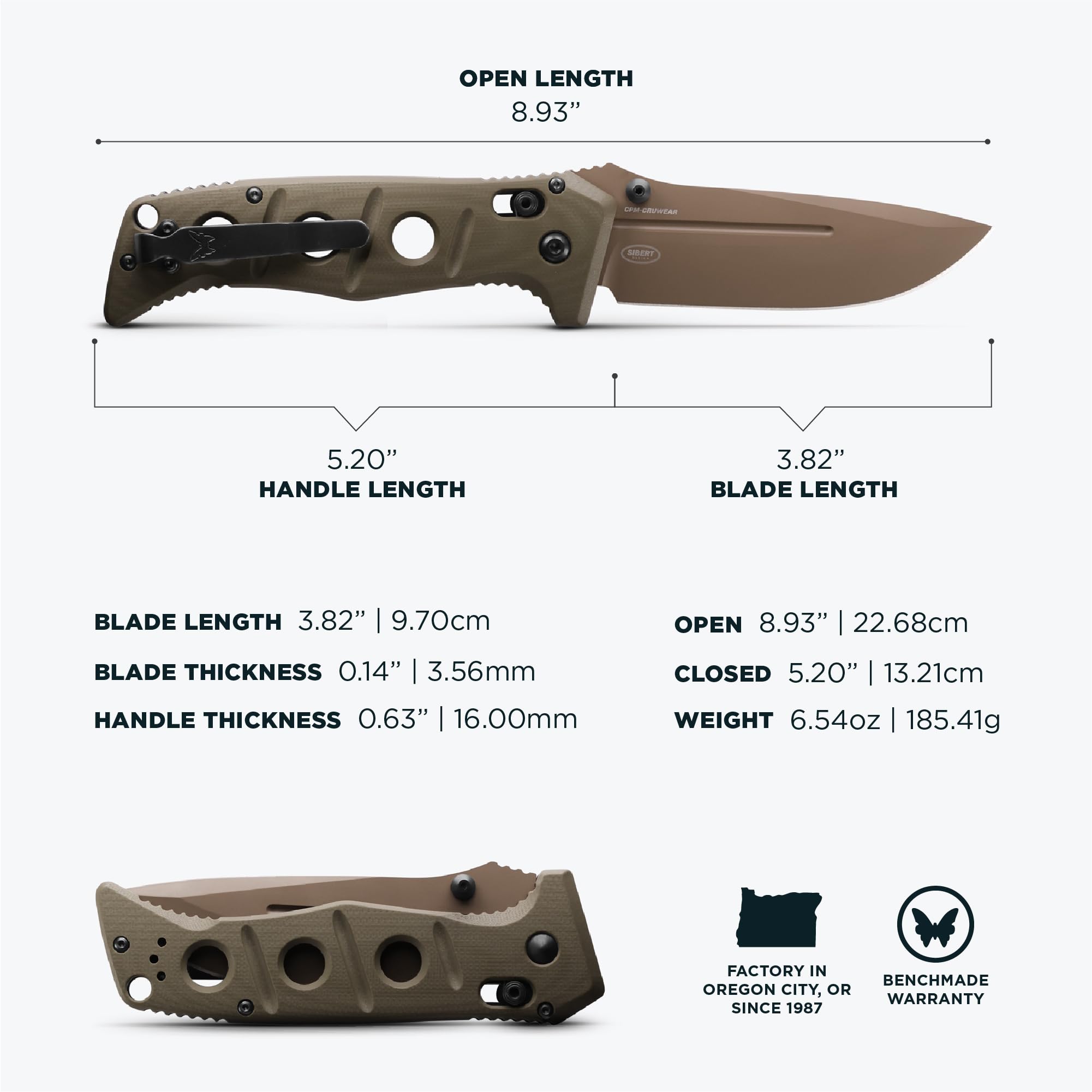 Amazon.co.jp: Benchmade - 275FE-2 Cuchillo Adamas, hoja de punta 