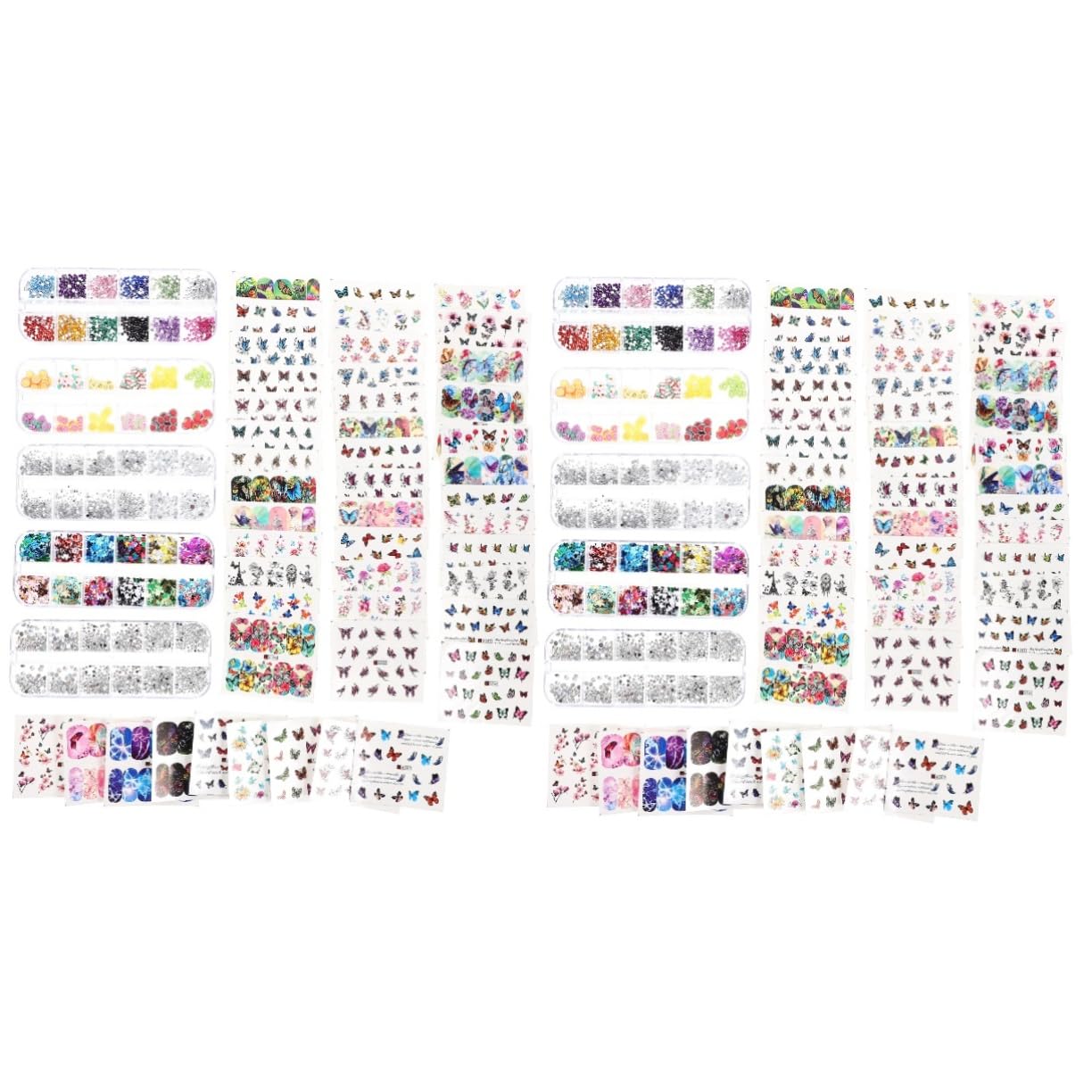 2 Set Decorazioni per Unghie Accessori per Manicure Femminile Adesivi per Unghie Facile Applicazione e Design Chic