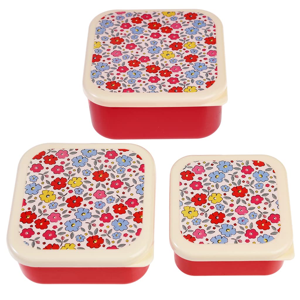 Rex London Tilde Snack Boxes (Set of 3), Kids Snack Box, Toddler Lunch Box