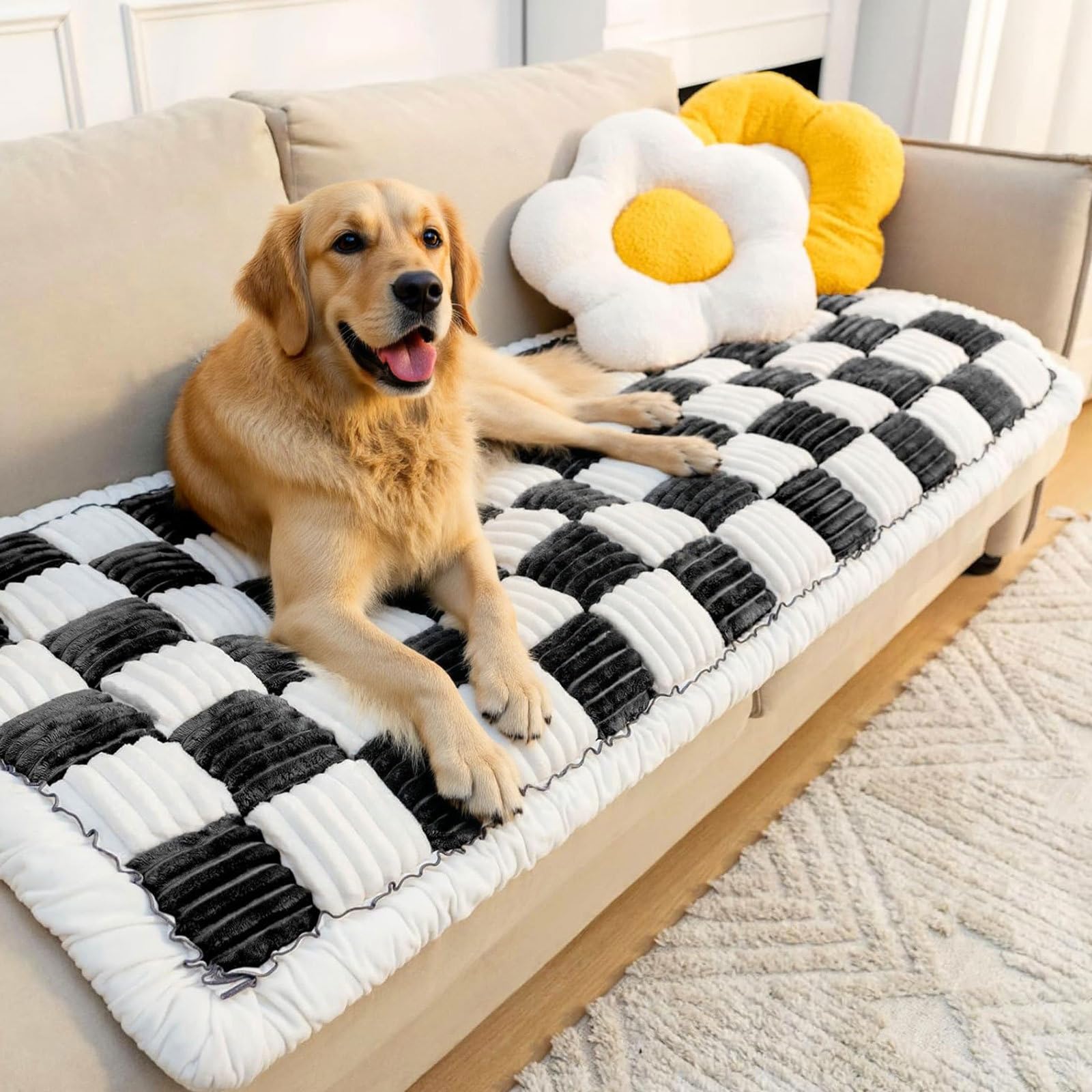 Thicken Plaid Sofa Cover 1 2 3 Seater