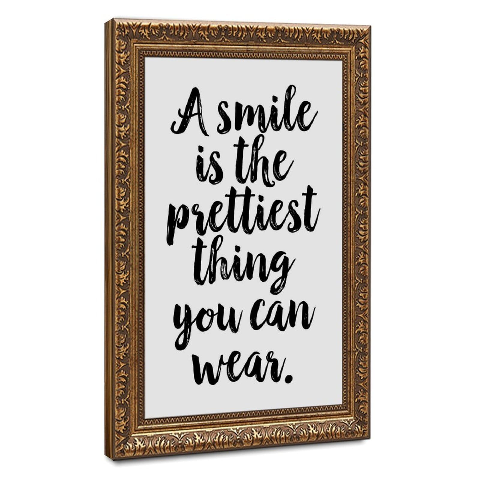 ELKPDOE Smile Poster Motivational Quotes
