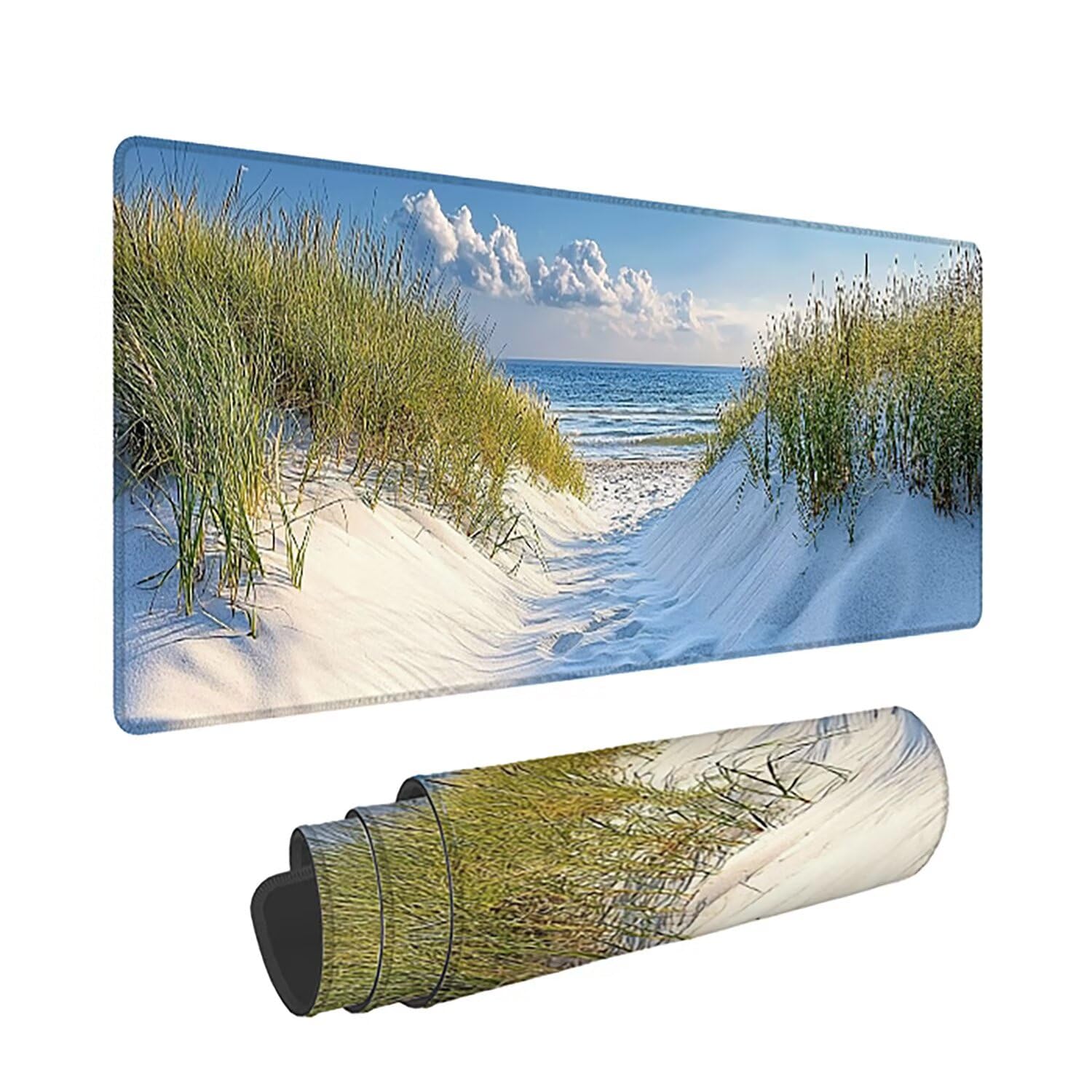 Podkładka pod mysz do gier XXL - 1600x800x3mm - duża antypoślizgowa podkładka pod klawiaturę biurową z przeszytymi krawędziami, krajobraz duża podkładka pod mysz do gier do biura i domu, poprawia