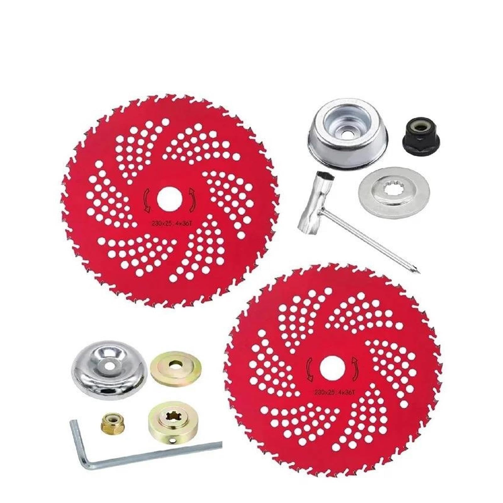 Cuchillas con Punta De Carburo De 36 Dientes, Desbrozadora De Acero Al Manganeso, Cuchillas para Desbrozadora De Malas Hierbas, Herramientas para El Cuidado del Césped(2 Set)