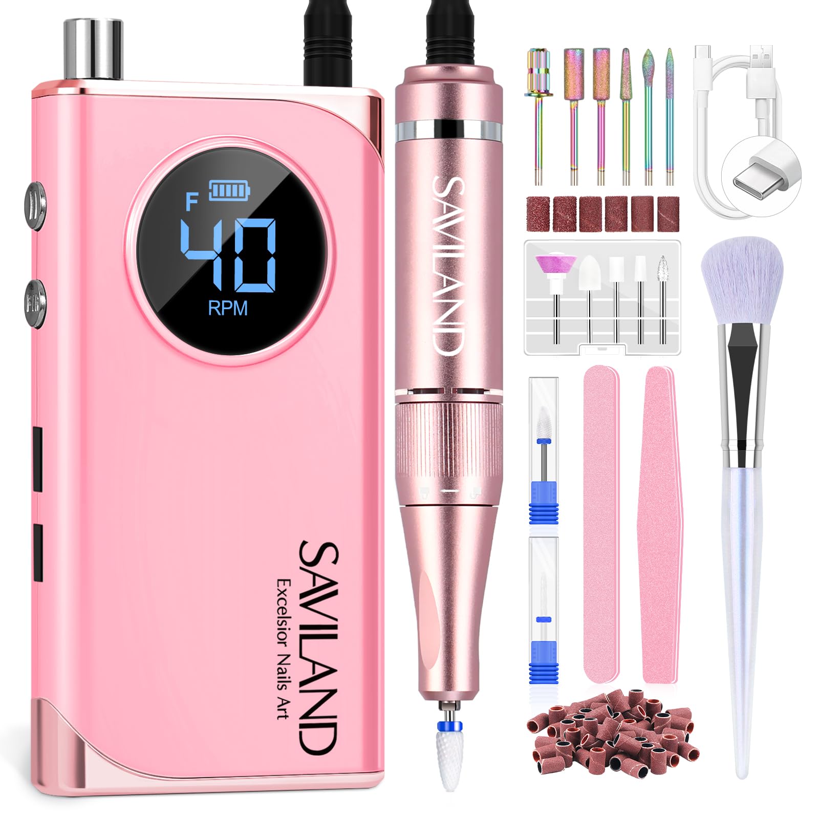 Amazon.com: SAVILAND Electric Nail Drill Professional: 40000RPM