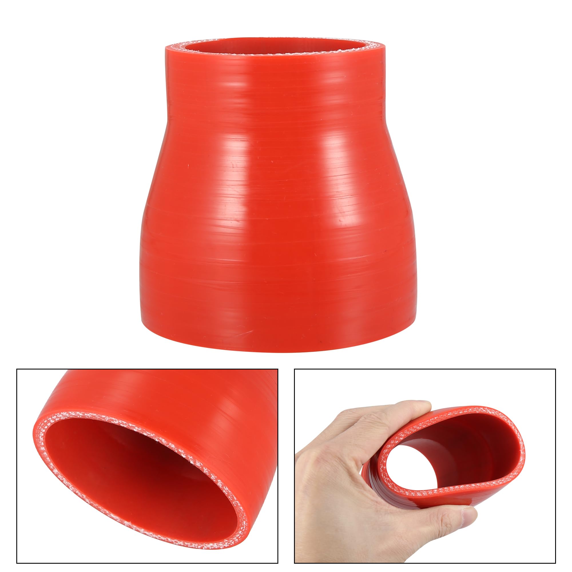 X AUTOHAUX Straight Silicone Reducer Hose Coupler - 51mm To 70mm ID, 3.03" Length, Blue, For Intercooler/Intake Piping