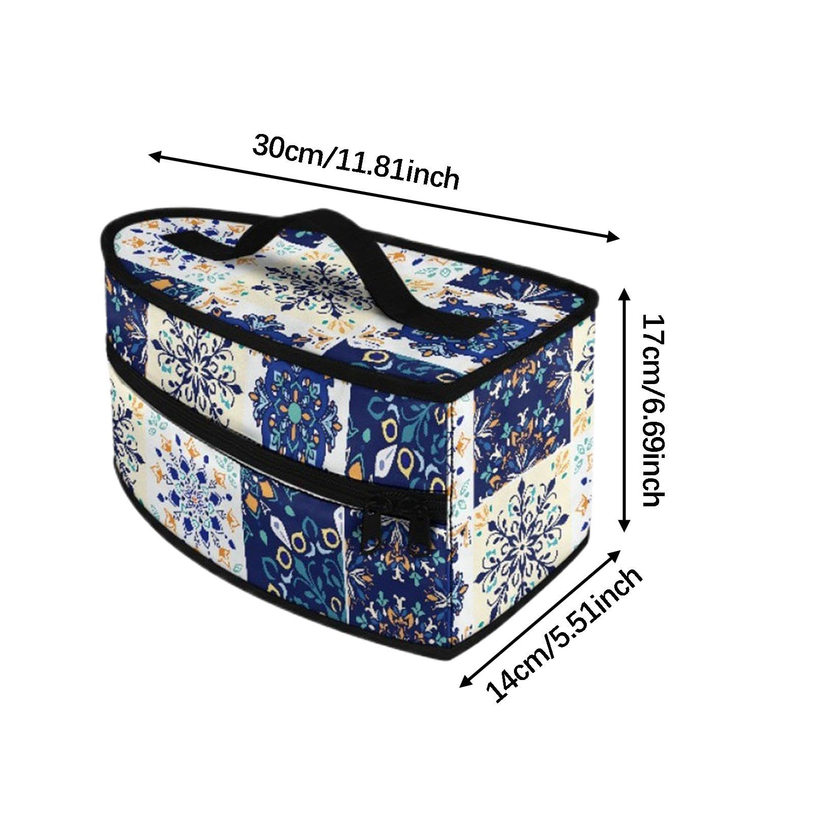 Borsa porta ferro da stiro con manico, pratica e multiuso, con chiusura a cerniera, per viaggi di lavoro all'aperto e al chiuso, Blu E Bianco