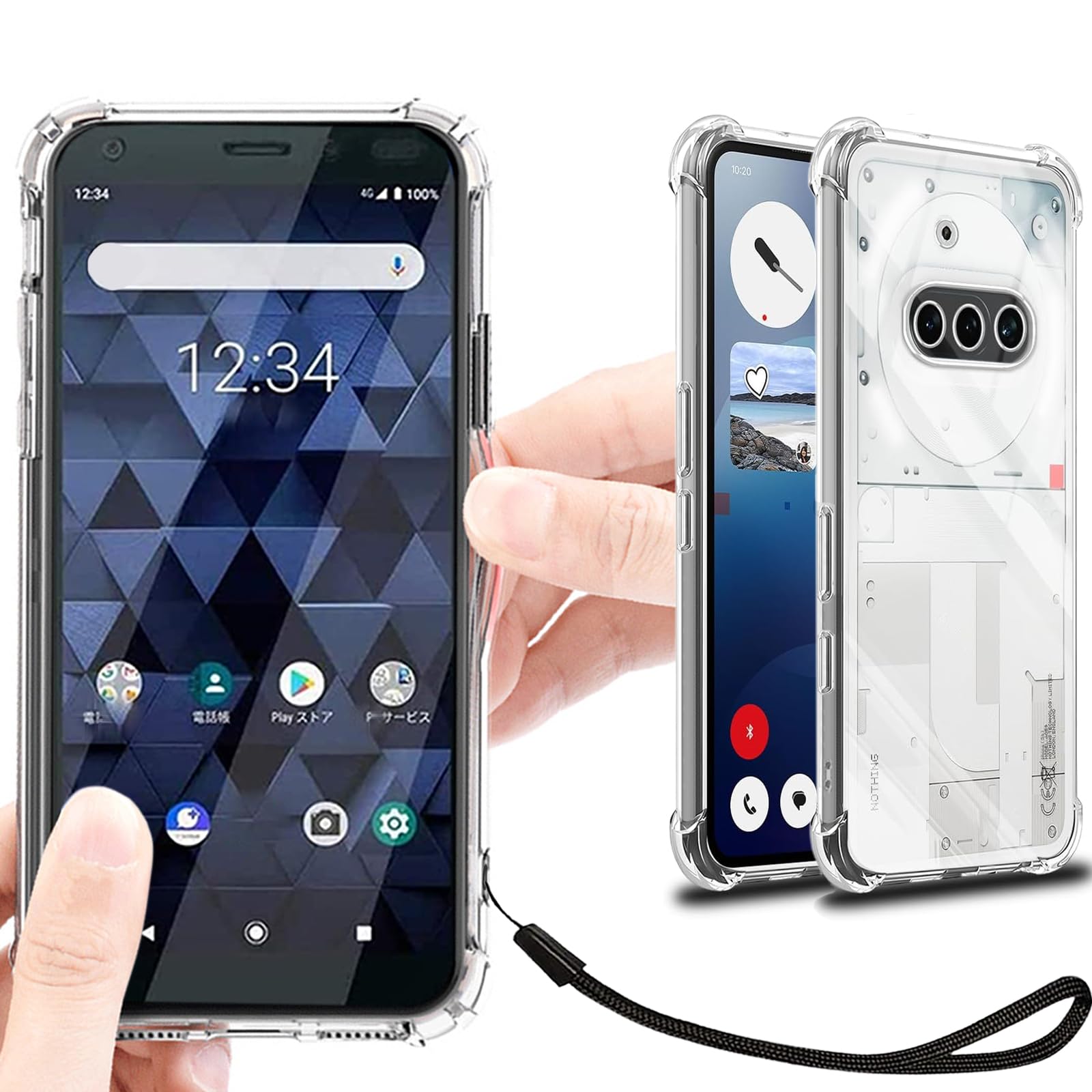 Amazon.co.jp: Nothing Phone 3a ケース クリア 透明 カバー 