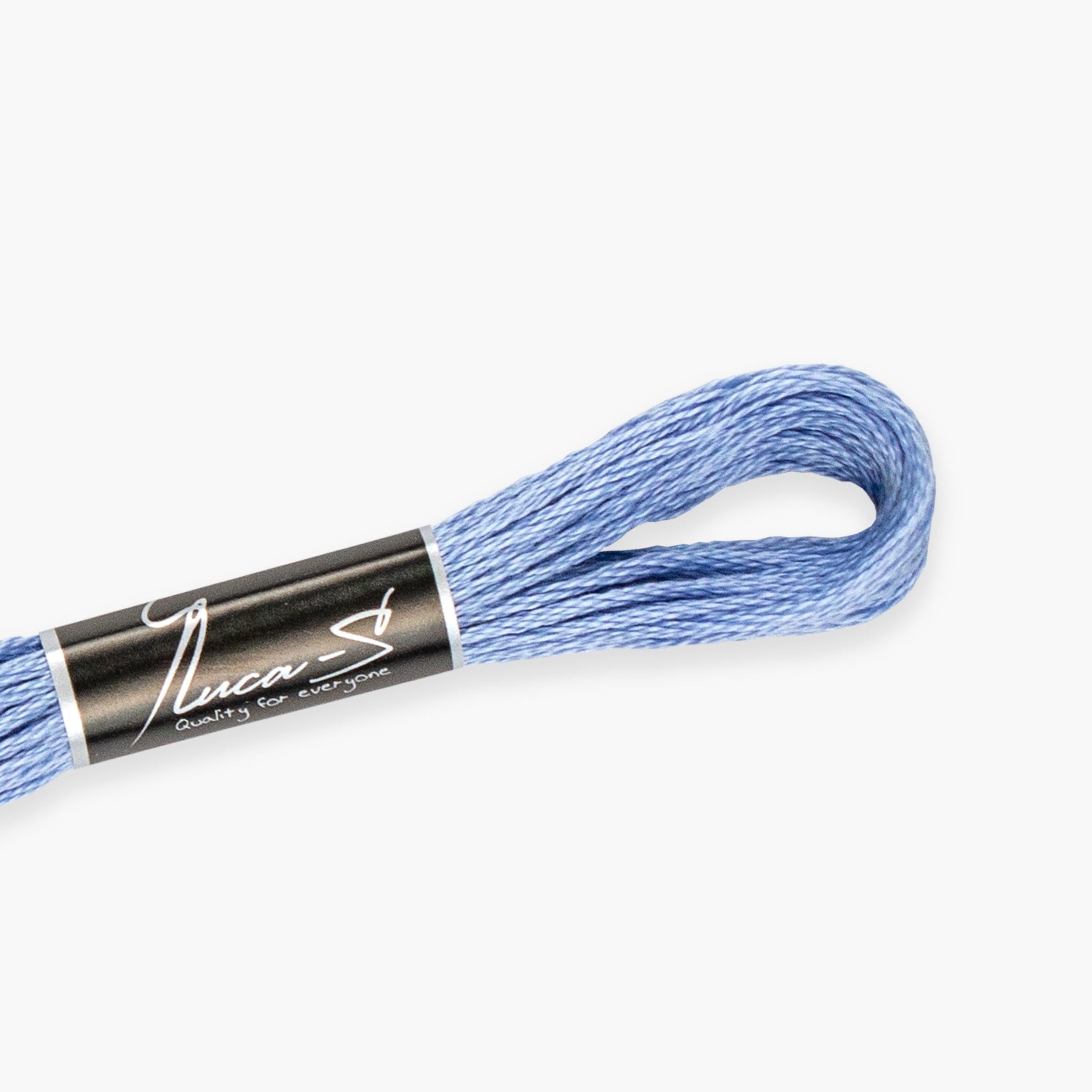 Premium Embroidery Thread Luca-S, 100% Giza Cotton, Oeko TEX Certified Stranded Cotton - 145 / DMC 794 / Anchor 117