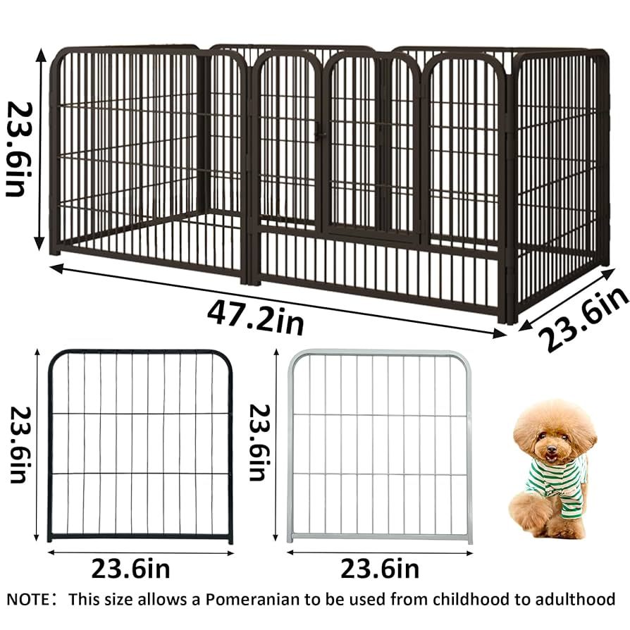 Amazon.com : Fhiny Dog Playpen, 6 Panels Indoor Doggy Fence